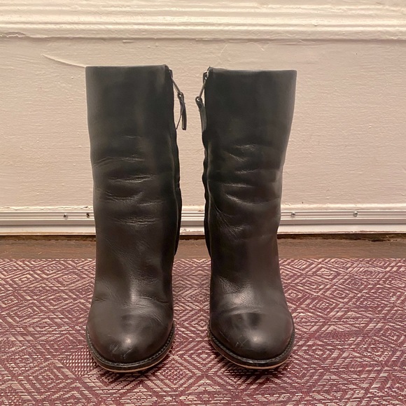 Sam Edelman Reyes Boot Black Suede and Leather - Picture 3 of 9